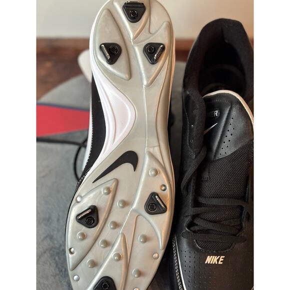 NIKE GAMER CONVERSION BASEBALL CLEATS WHITE, METAL SIZE 14 NEW WITH KEY AND TAG - Picture 10 of 10